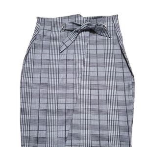 New Brandy Blu Plaid Skirt Faux Wrap Large